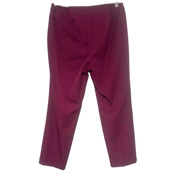 Talbots Heritage Maroon Straight Leg Trouser Pants Size 12P Work Career Petite - Picture 5 of 5